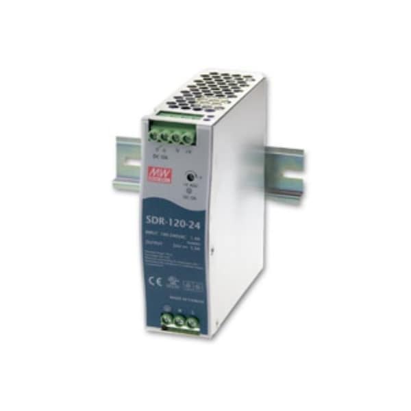 Power Supply, 88 to 264V AC/124 to 370V DC, 24V DC, 120W, 5A, DIN Rail
